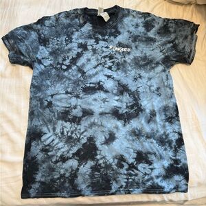 Vintage Style ChainSmokers Black and Blue Tie-Dye Men's Shirt